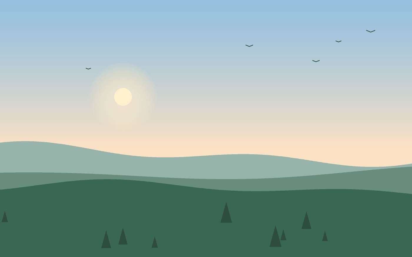 Illustrazione di un paesaggio