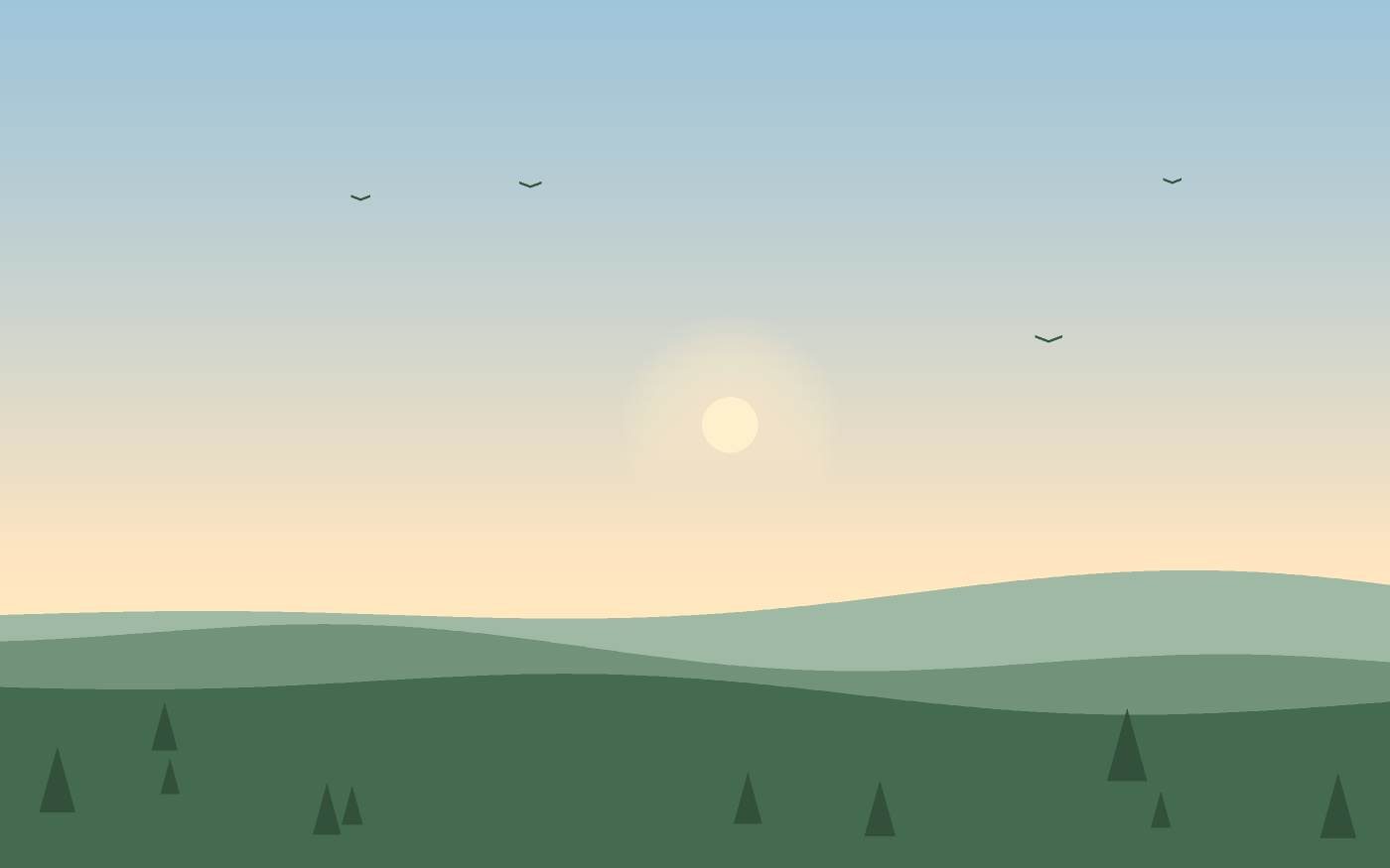 Ilustração de uma paisagem